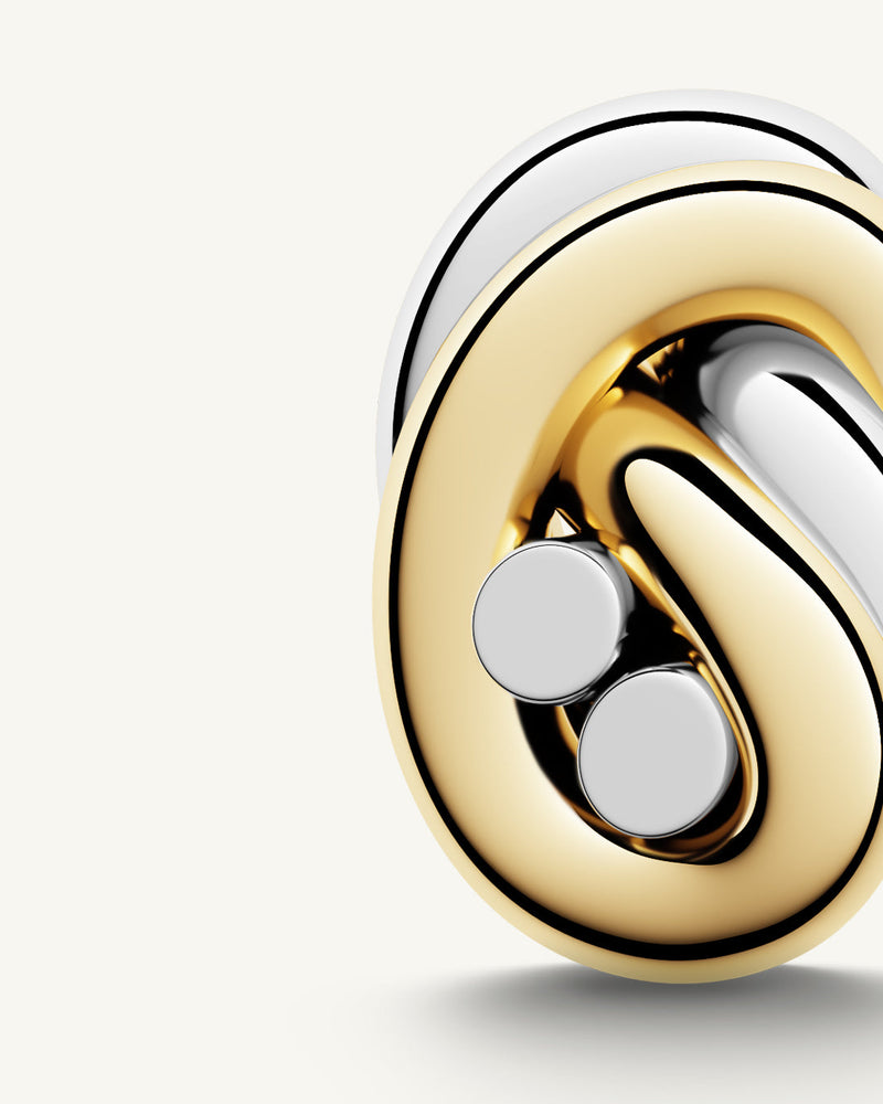 Dual Knot Earrings Polished