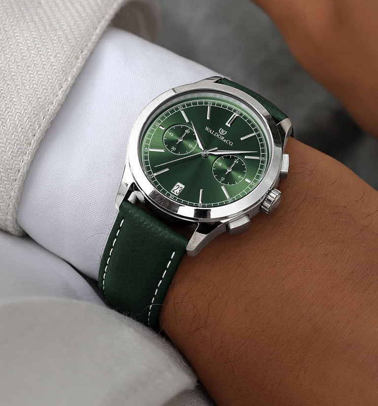 Captivating Green Leather Strap