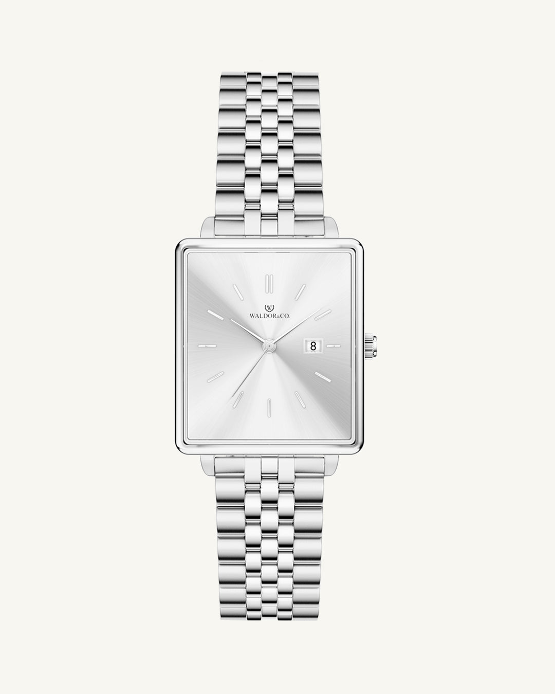 Silver watch square on sale face