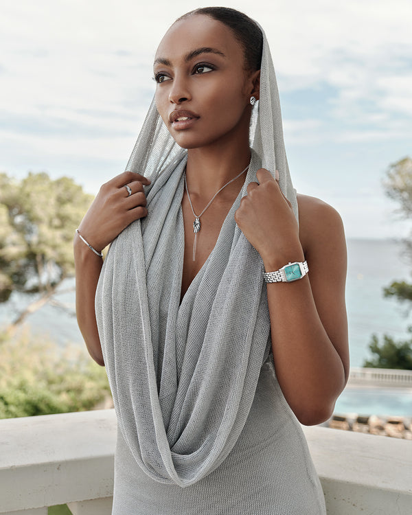 A Ring in Silver plated-316L stainless steel from Waldor & Co. The model is Dual Knot Ring Polished.